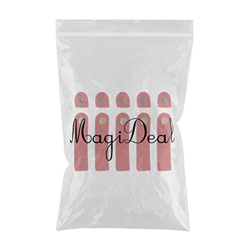 MagiDeal 5 Sets Lederriemen mit Schnalle Messing Nieten – Rot, one size - 2