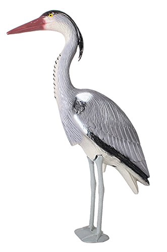 XL Reiher Fischreiher Teichfigur Garten Reiherschreck Gartendeko Dekoration Teich Vogelschreck