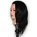 Training Head 100% Real Human Hair Cosmetology Hairdressing Mannequin Manikin Doll (Table Clamp Holder Included) EHA0212P