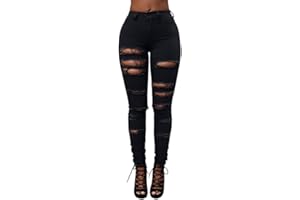 Angel ZYJ Jeans da Donna, Jeans Distrutti Strappati, Sottili, Elasticizzati, Jeans Skinny Small Leg