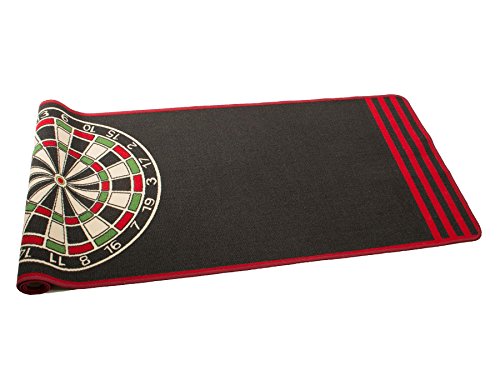 Dart Teppich mit offiziellem Spielabstand ? 79cm x 237cm in Schwarz | Absolute Hingucker | Fußbodenheizung geeignet | Sauber gekettelt | Latexrücken | pflegeleicht ? Dart und Softdart ? Primaflor - 2