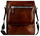 Das hochwertige Leder der Tasche macht das Produkt zu einem echten Hingucker