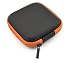 Mazonn™ Orange Zip Square Shape Carrying Pouch for Earphone, USB Cables, Earbuds RS.279.00