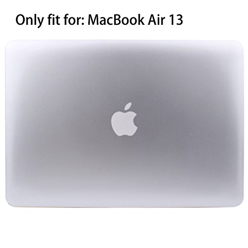 STONG Matte Gummierte Harte Schutzhülle für Macbook Air 13“ Hülle Cover Schale Schutz Hülle Tasche Silicon Case Shell Hard Plastik mattiert SchutzTasche + tpu Tastatur-Schutzfolie (Silber) - 2