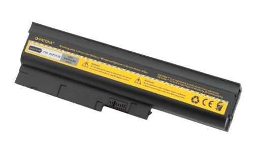 PATONA Laptop Akku für IBM ThinkPad T61p | R60e | R60e 0656 | R60e 0657 | R60e 0658 | R60e 0659 | T60 1951 | T60 1952 | T60 1953 | T60 1954 | T60 1955 and moe… – Lenovo ThinkPad R61 | R61e | T61 – ThinkPad T500 | R500 | W500 | SL400 | SL500 – [ Li-ion; 4400mAh; schwarz ] - 2