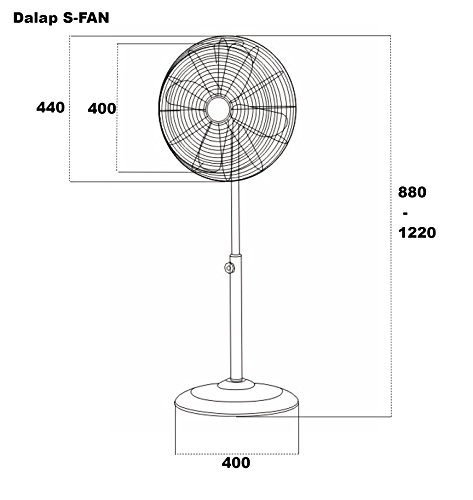 STANDVENTILATOR S-FAN WINDMASCHINE 40 CM, 3 GESCHWINDIGKEITSSTUFFEN (KUPFER). 24-STUNDEN-LIEFERUNG!!!!!!!!!!! !!!!!!!!!!! - 4