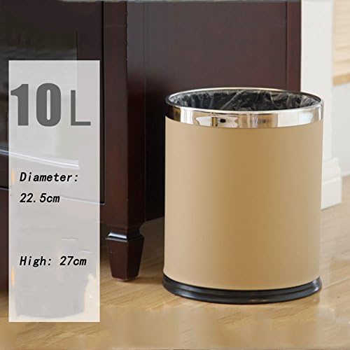 No cover trash can double layer garbage can living room with bedroom waste can-C