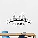 Produktbild Skyline Wandtattoo Stadt Vinyl Aufkleber Kunst Schlafzimmer Türkei Dekor Muster Wandtattoo Wohnzimmer Sofa Hintergrund i3 117x57cm