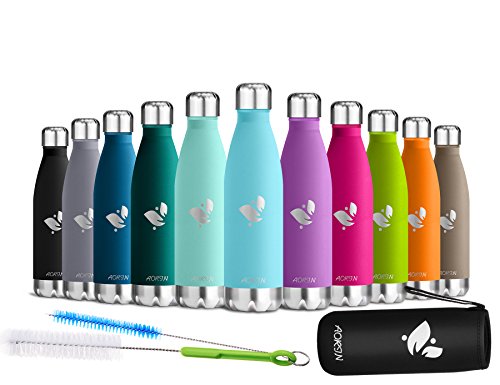 Aorin 500ml-17oz&750ml-24oz Doppelwandige Vakuum-isolierte Edelstahl-Trinkflasche, um Ihre Getränke heiß und kalt zu halten Ideal für Outdoor-Sport Camping Mountainbike.