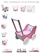 VERY LARGE WOODEN BABY PLAYPEN (Ø 120cm) WITH PLAYMAT (DOTS BROWN)