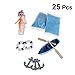 Produktbild YeahiBaby Miniatur Ozean Ornamente für DIY Fee Garten Puppenhaus Dekoration blauen Sand niedlichen Mädchen Strandkorb Boot Anker Sonnenschirme Schwimmen Ring