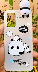 Cat Care Stylish Cute Soft Silicone Chubby Panda Back Case Cover for Vivo V21 5G |2021| New White Ultra Thin Slim Back Case Cover for Girls
