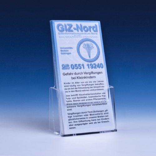 TAYMAR® DIN lang (105×210mm) Flyerhalter / Prospekthalter / Prospektständer, Transparent (C110) - 2