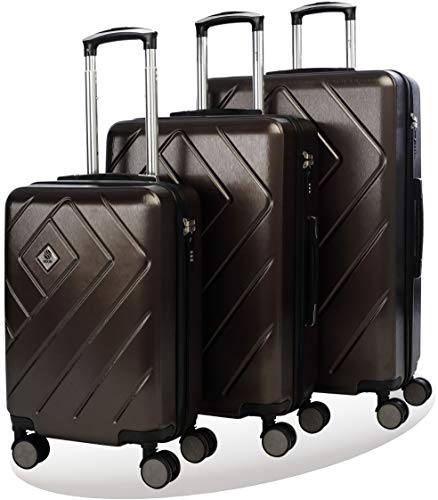 Juego de Maletas a Prueba de arañazos 3 Piezas | Bloque con 3 dígitos TSA Aprobado | Asas Suaves al Tacto para facilitar el Levantamiento