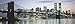 Produktbild Buyartforless Poster/Kunstdruck Manhattan Skyline The Bridge and Beyond, Panorama-Nacht, Brooklyn Bridge, Twin Towers World Trade Center New York City, Michael Pasdzior, 91 x 30 cm
