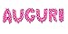 Produktbild Kit Girlande Luftballons Mylar "Auguri" Rosa