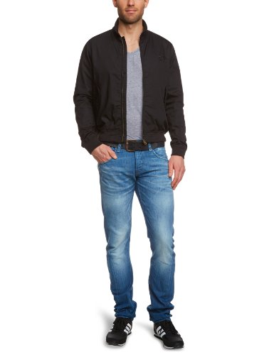 Schott Herren NYC Jacke, Gr. 52/54 (L), Schwarz (black)