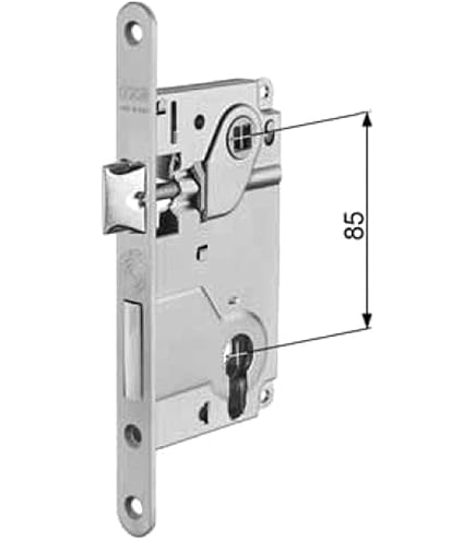 Serratura Sicurezza Yale Frontale 22mm Acciaio Satinato | Per Porte, Scrocco Reversibile, Entrata 50mm - Foto 7