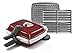Produktbild LAGRANGE – 039431 – croque-gaufre 2 Platten 1000 W rot super2gaufres + Croq '