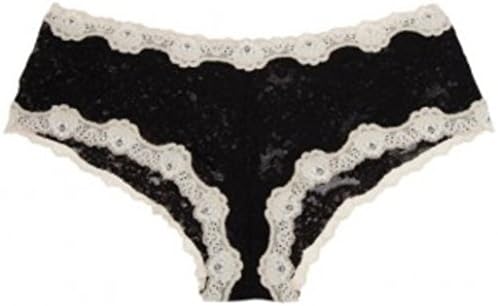 Kinky Knickers - Black &amp; Ivory Lace Classic Knicker (Medium)