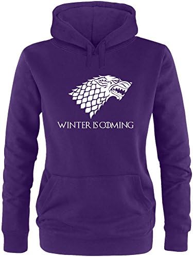 EZYshirt® Game of Thrones | Winter is coming | Shadow wolf ladies hoodie - Purple - Medium