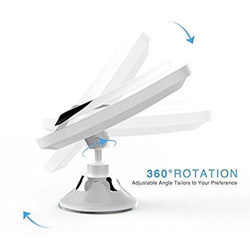 Jerrybox Beleuchteter Kosmetikspiegel 7-Fach Vergrößerungsspiegel mit Beleuchtung LED Schminkspiegel 360° Rotation Make Up Spiegel, Zusammenklappbar, Batteriebetrieb, Eckig, GRATIS Taschenspiegel (1X/5X Vergrößerung) - 2