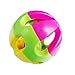 HuntGold 2X Lovely Colorful Plastic Rattle Shake Bell Baby Kids' Educational Toy Ball Christmas Gift(random color)