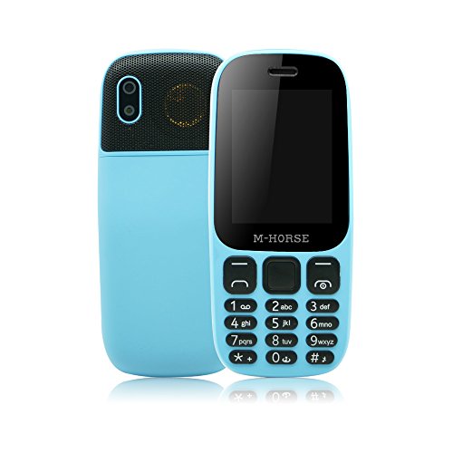 M-HORSE B2000 2000mAh Telefono Cellulare Display da 2.4 pollici Dual SIM Grandi Tasti 2G GSM FM Bluetooth - Blu
