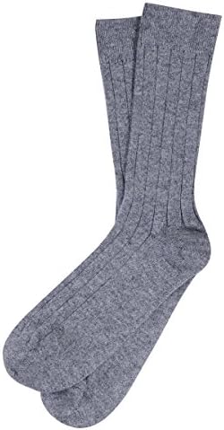 Men's Grey Cashmere Mix Socks Size Large (UK8-10/EU41-43, Light Grey)