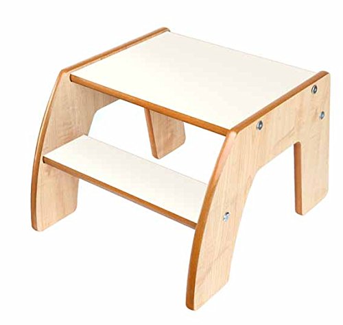Little Helper FunStep Wooden Chair with Step Liner, For Children to First Steps, White
