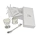 Personalised Silver Plated Egg Cup & Spoon Gift Set For Christening/Baptism/Naming Day (CG308C)