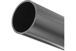 MACHSWON Tubo de PVC de 57 mm de diámetro interior 63 mm de diámetro exterior 200 mm de longitud, tubo rígido redondo de plástico de alto impacto para manguito de cable de drenaje (gris oscuro)