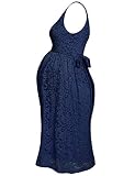 HOTOUCH Damen Umstandskleid Maternity Kleid Jerseykleid Schwangerschafts Kleid Spitzenkleid Tank Kleid Empire Kleid Spitzen Ärmellose Rundhals - 3