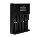 Produktbild HKFV LCD Li-Ion / NiMH / LiFePO4 Batterieladegerät für 14500 18350 18650 26650 AA AAA C | H4 LiFePO4 Batterieladegerät