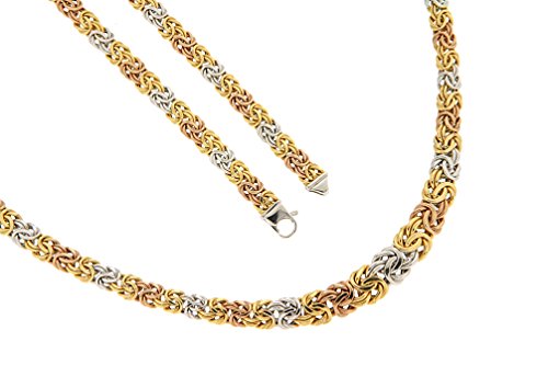 BOB C. Damen Knigskette 9 Karat (375) Tricolor