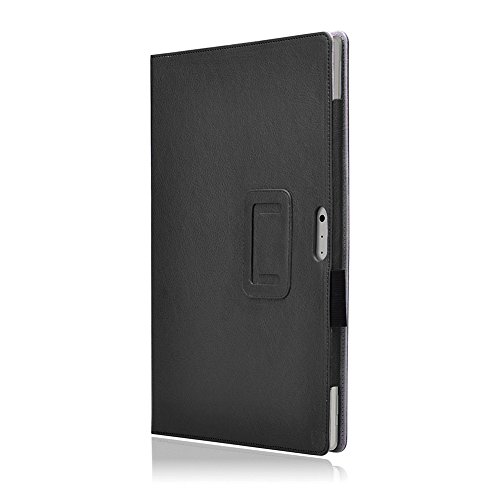 Microsoft Surface Pro 3 Cover Tasche mit praktischer Stand Funktion Case aus robustem Kunstleder kombiniert Schutz und Design für Ihr Microsoft Surface Pro 3 Hülle Case Schwarz von UC Express® - 7