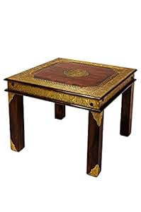 Marokkanischer Wohnzimmertisch Couchtisch aus Holz massiv Alim 60cm