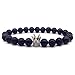 Produktbild Stein Armband,Farbe: Silber Krone Anhänger Ms Männer Charme Fashion Lavastein Bead Armband Für Männer Schmuck Geschenk Zu Weihnachten Personalisierte Kleidung Accessoires Der Partei Beitreten Und