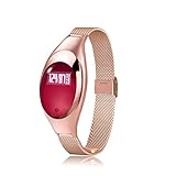 JIHUIA Frau Clever Uhren Metall IP67 Wasserdicht Puls Blutdruck Monitor Trackers - Bluetooth Kompatibel Ios Und Android,Gold