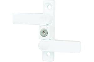 Burg Wächter Fenstersicherung, Einbruchschutz für Fenster und Balkontüren, Abschließbar, Innen, Doppelflügelfenster, Unter-/Ober-/Griffseite, WinSafe WS 22, Weiß, Winsafe WS 22 W SB, 205 x 150 x 46