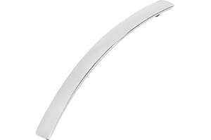 Decoranddecor Bow Polished Brushed Chrome Matt Black Kitchen Bathroom Bedroom Cabinet Door Pull Knobs Drawer Furniture Handles (192mm Hole Center, Polished Chrome)