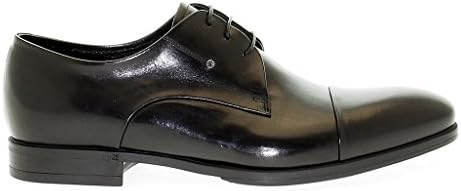Fabi Men's 6352Black Black Leather Lace-Up Shoes