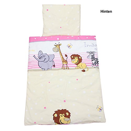 4 tlg. Kinderwagen Bettwäsche & Bettwaren-Set 60×75 Wiegenset Stubenwagen Decke Kissen & Bezüge - 2