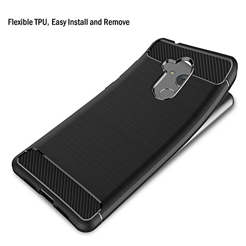 Funda Honor 6C  AICEK Negro Silicona Fundas para Huawei Honor 6C Carcasa Huawei Honor 6C Fibra de Carbono Funda Case  5 0 Pulgadas 