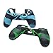 Produktbild ASIV Staubdicht Silikon Hülle Cover für PS4 Game Controller (Blau Schwarz+Grün Schwarz)
