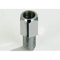 Adapter chrom, von Loch M10 re. auf Bolzen M8 re. : Amazon.de 