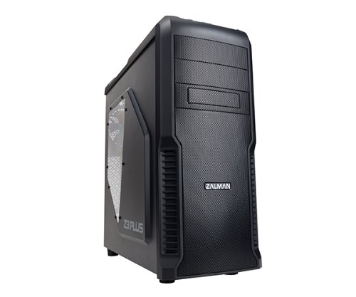 Zalman Z3 Plus Midi-Tower - Caja de ordenador de plástico y acero, ATX, Micro-ATX, Negro, 192 x 465 x 430 mm
