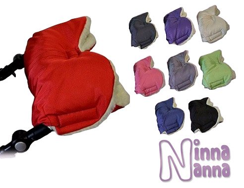 Babys-Dreams Pushchair Muff with Lambs Wool, 12 Colours, Cuddly Hand Warmers for Pushchairs, Buggies, Bike Trailers – Wool