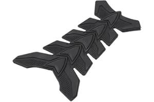 yufana Motorrad Tankpad 3D Schwarz Fischgrät Gummi Tank Pad für Motorräder (Schwarz)