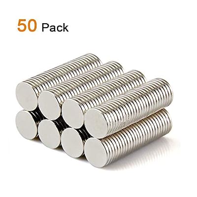 Yizhet 50 solides pièce d'aimant de néodyme N42 8 x 1 mm disques circulaires super-aimants